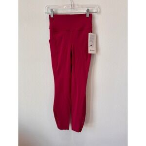 Lululemon Fast and Free HR Tight 25 Pockets Bromeliad Pink Nulux Size 4
